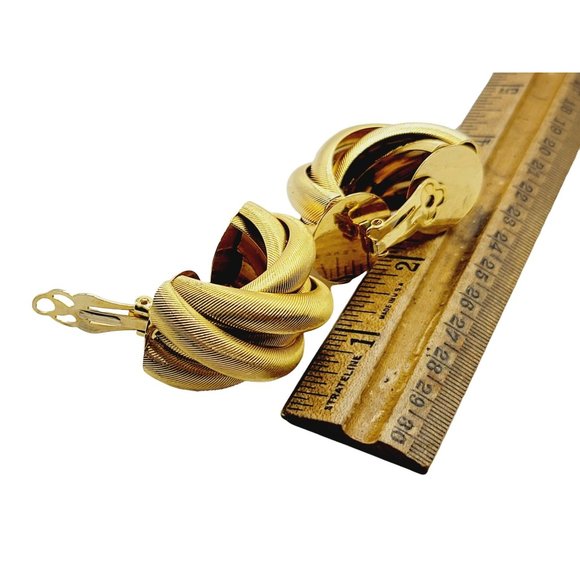 Vintage 80's Designer Runway Earrings (A296) - Picture 3 of 4